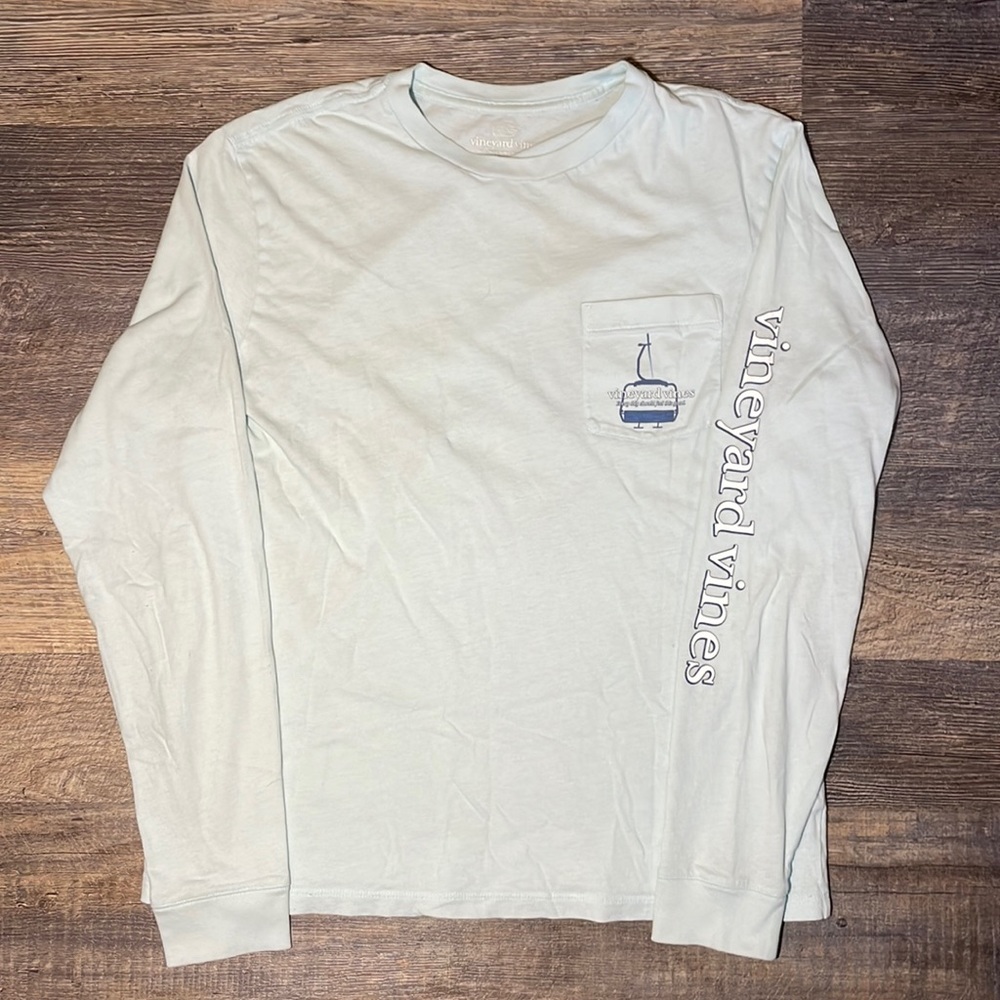 Vineyard Vines ‘Ski Lift’ Long Sleeve Pocket Tee (Mens S)